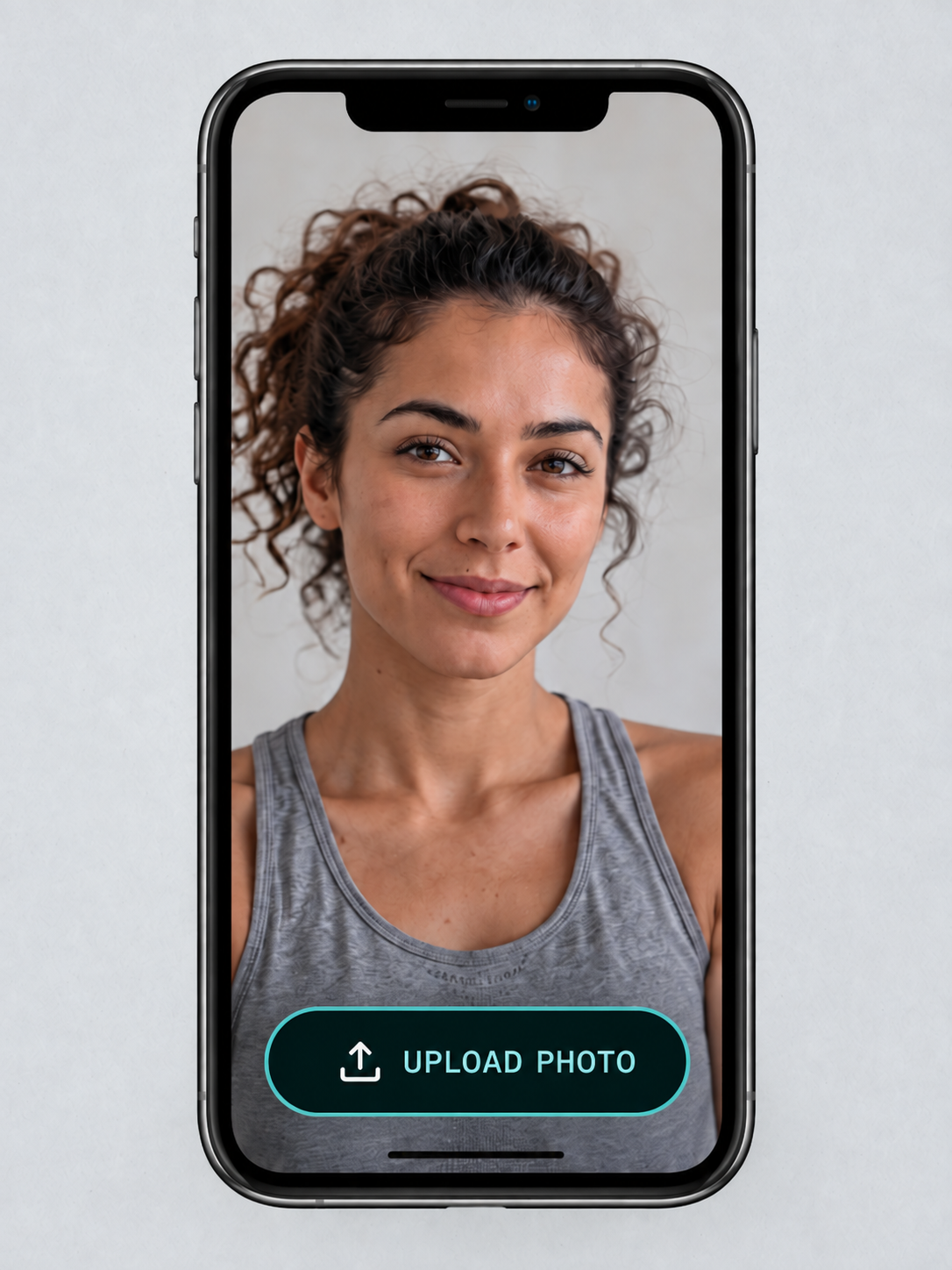 Customer selfie on a smartphone